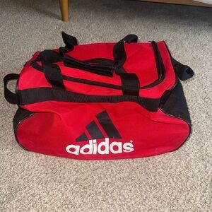 Adidas Red and Black Men's Sports Bag